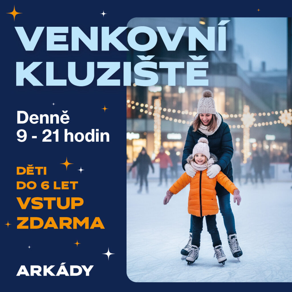 Obchodní centrum Arkády Pankrác otevřelo venkovní kluziště. Navíc pomáhá i rodinám s předčasně narozenými dětmi