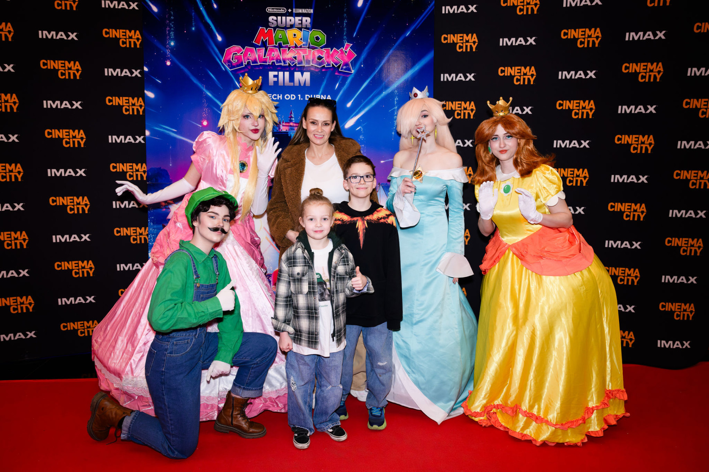 Pražské kino IMAX hostilo slavnostní premiéru nového animovaného filmu Super Mario: Galaktický film