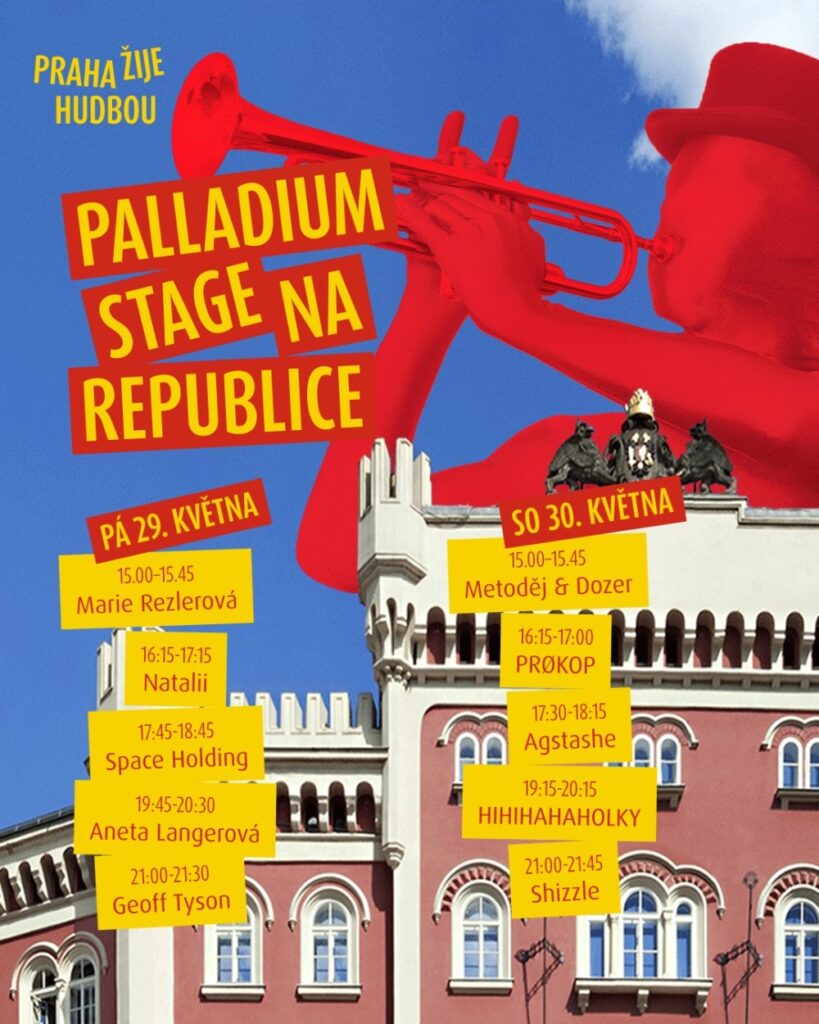 Festival Praha žije hudbou ovládne centrum metropole. PALLADIUM STAGE nabídne Anetu Langerovou i festivalový warm-up