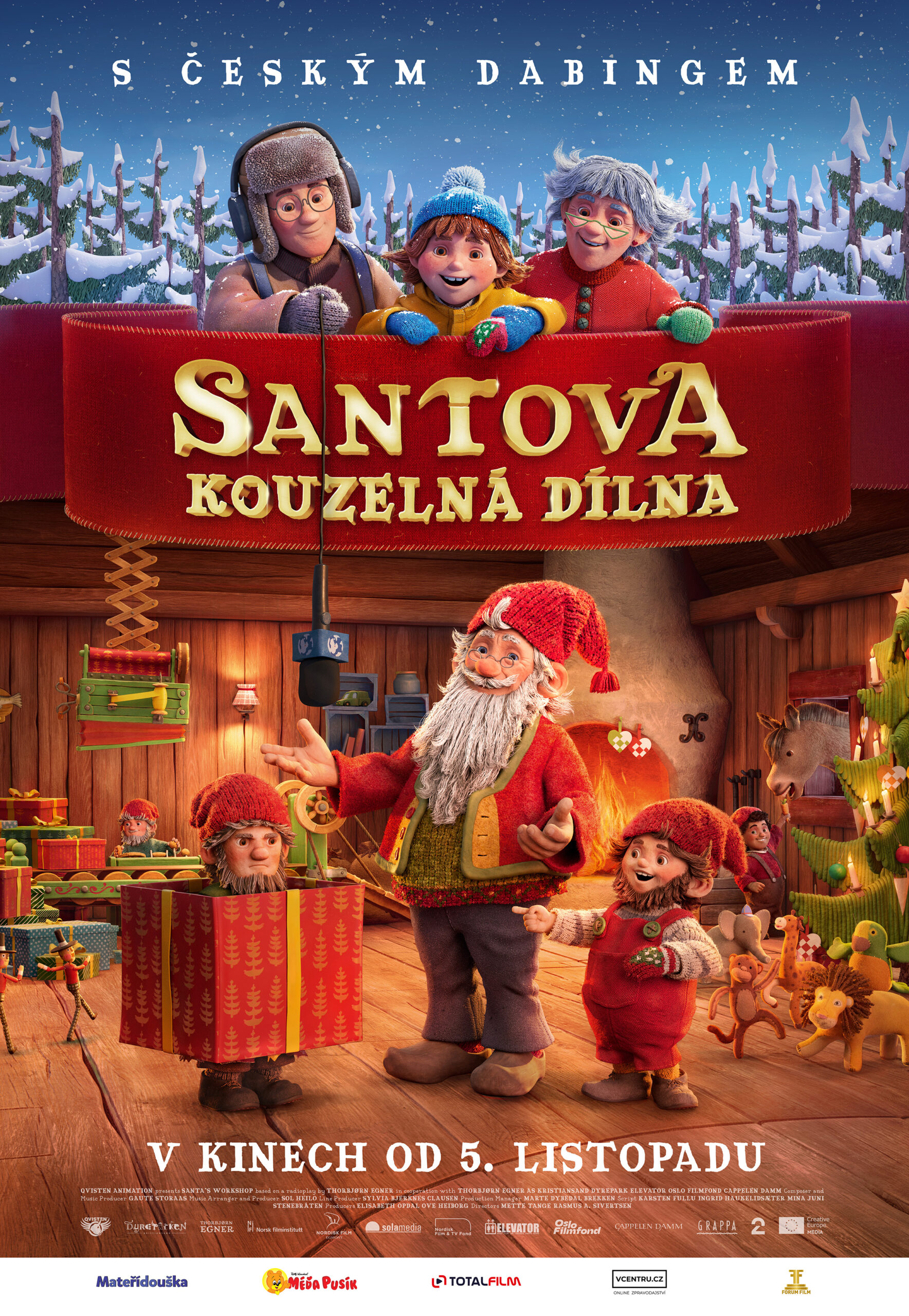 Oficiální český plakát filmu Santova kouzelná dílna